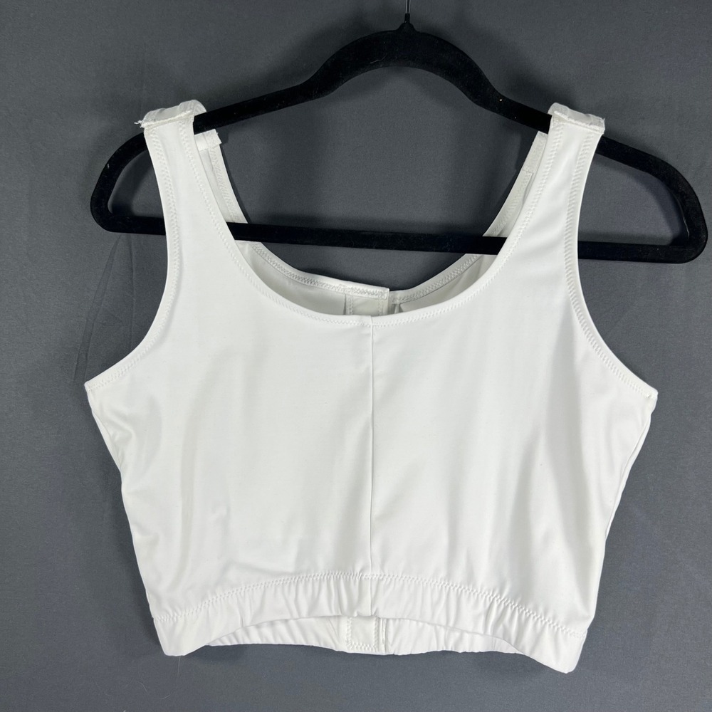 Masthead Judy Long-Line Surgical Bra White Front Velcro Closure Style 045 Size L - Picture 9 of 11